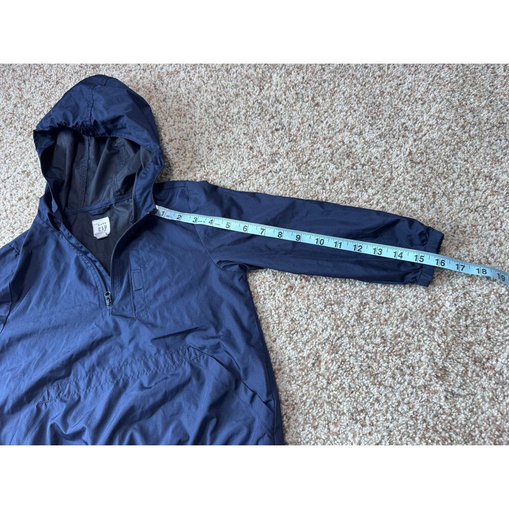 BABY GAP Boys Navy Blue Lightweight hooded Windbreaker jacket, size 4 - Picture 7 of 11